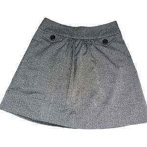 Final Touch Charcoal Grey Mini‎ Skirt with Faux Pockets - Size Medium